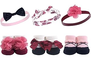 Burgundy Baby Girl Headband and Socks