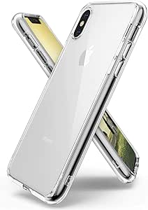 Ringke Fusion Compatible with iPhone X, Clear Transparent PC Back TPU Bumper Drop Defense Scratch Protection Cover - Clear