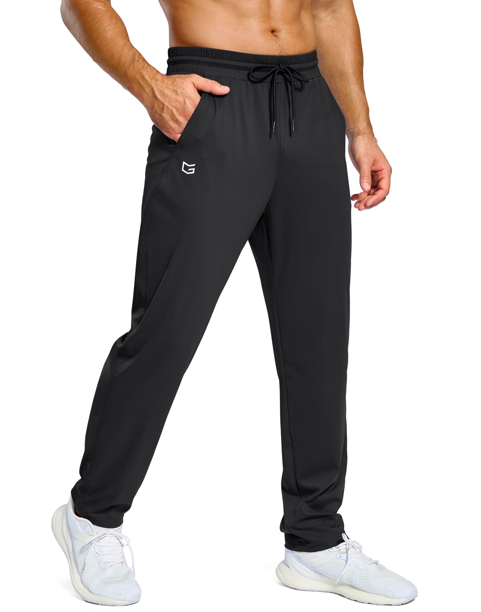 G Gradual Mens Sweatpants with Pockets Lightweight Workout Athletic Track Pants Stretch Gym Running Jogging Joggers for Men