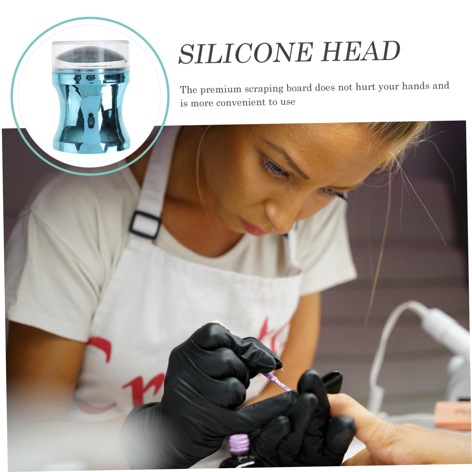 Housoutil 4sets Strumenti Per Nail Art Con Timbri Per Unghie e Raschietti Include Timbri e Raschietti Facile Da Usare Per Manicure Casa e Salone Colori Casual