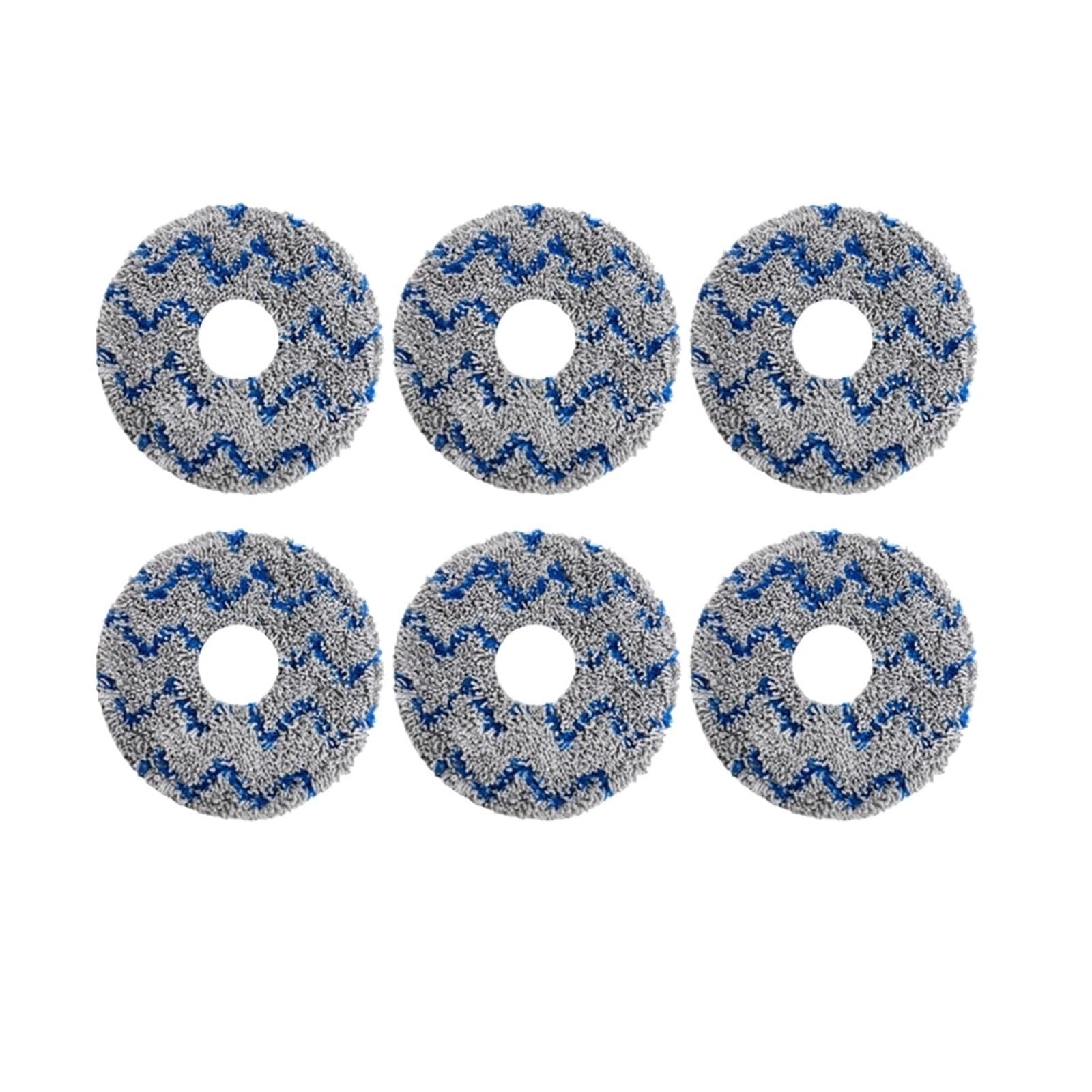 FCOIN Robot Vacuum Cleaner Mop Pad,Compatible For Midea,V10 V12 W11,Compatible For Eureka,J12 Ultra Mop Cloth Rag Accessories Parts(6pcs)