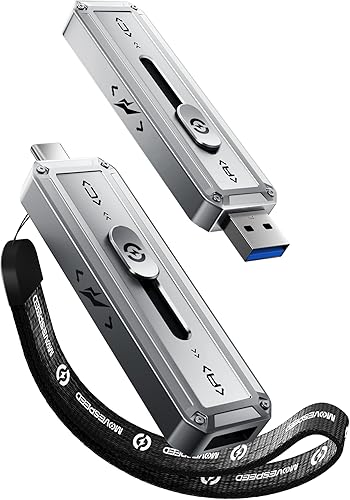 MOVE SPEED SSD externo de 1 TB, 2100 MBs TLC Transferencia confiable SSD portátil con USB 3.2 Gen2x2 + tipo C, unidad USB genial para