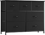 Somdot Dresser pour chambre avec 9 Tiroirs,Chest of Tiroirs avec plateau en bois,Dressing de chambre en tissu avec tiroirs de rangement pour le salon,Fermer,Entryway,Noir