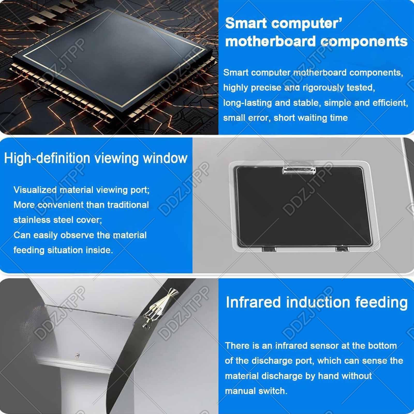 Automatische Pulver Abfüllmaschine 200W 10-3000g Mikrocomputergesteuerte Verpackungsmaschine