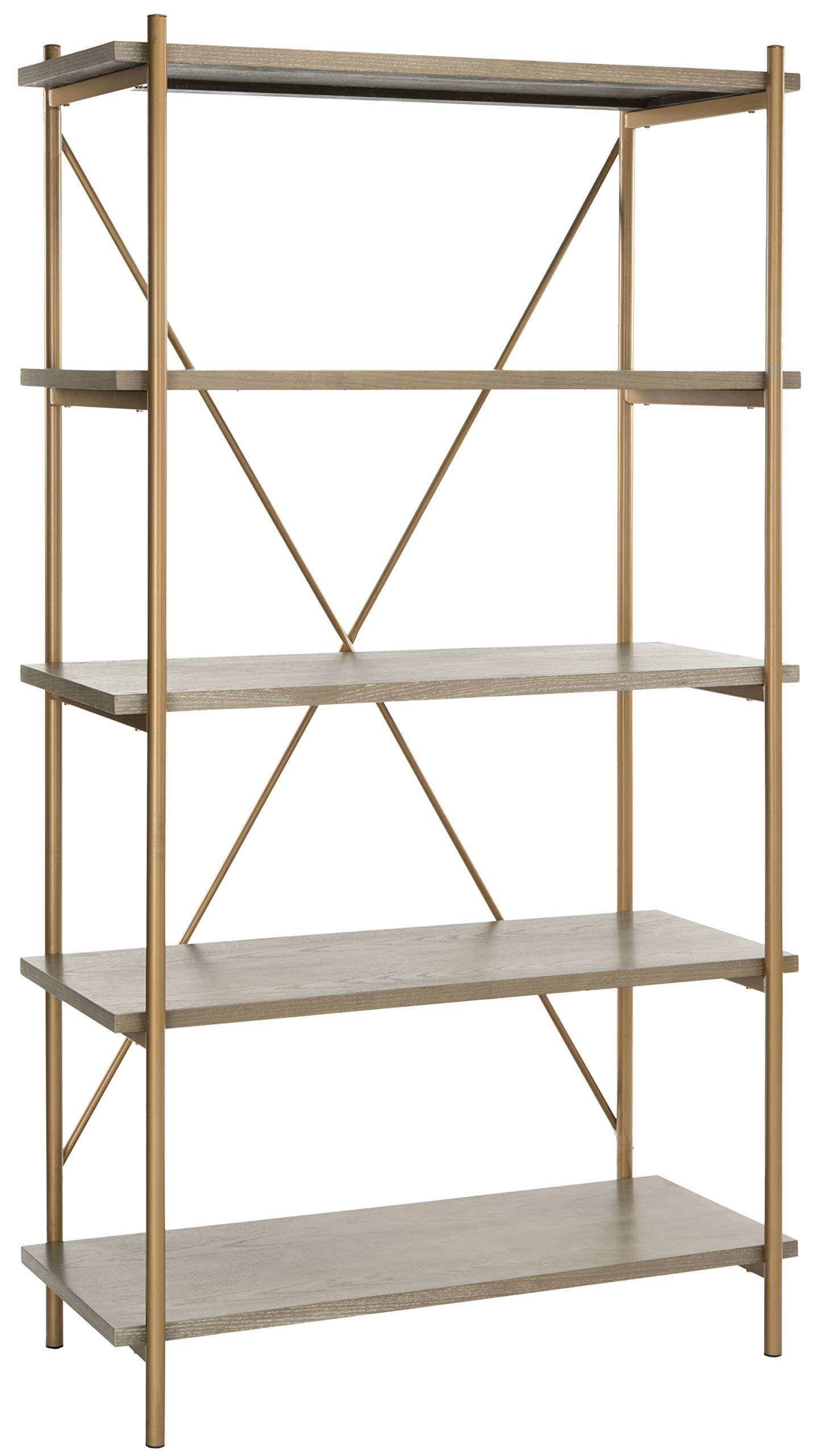 Safavieh Home Collection Rigby Etagere a 5 ripiani, rovere rustico/oro
