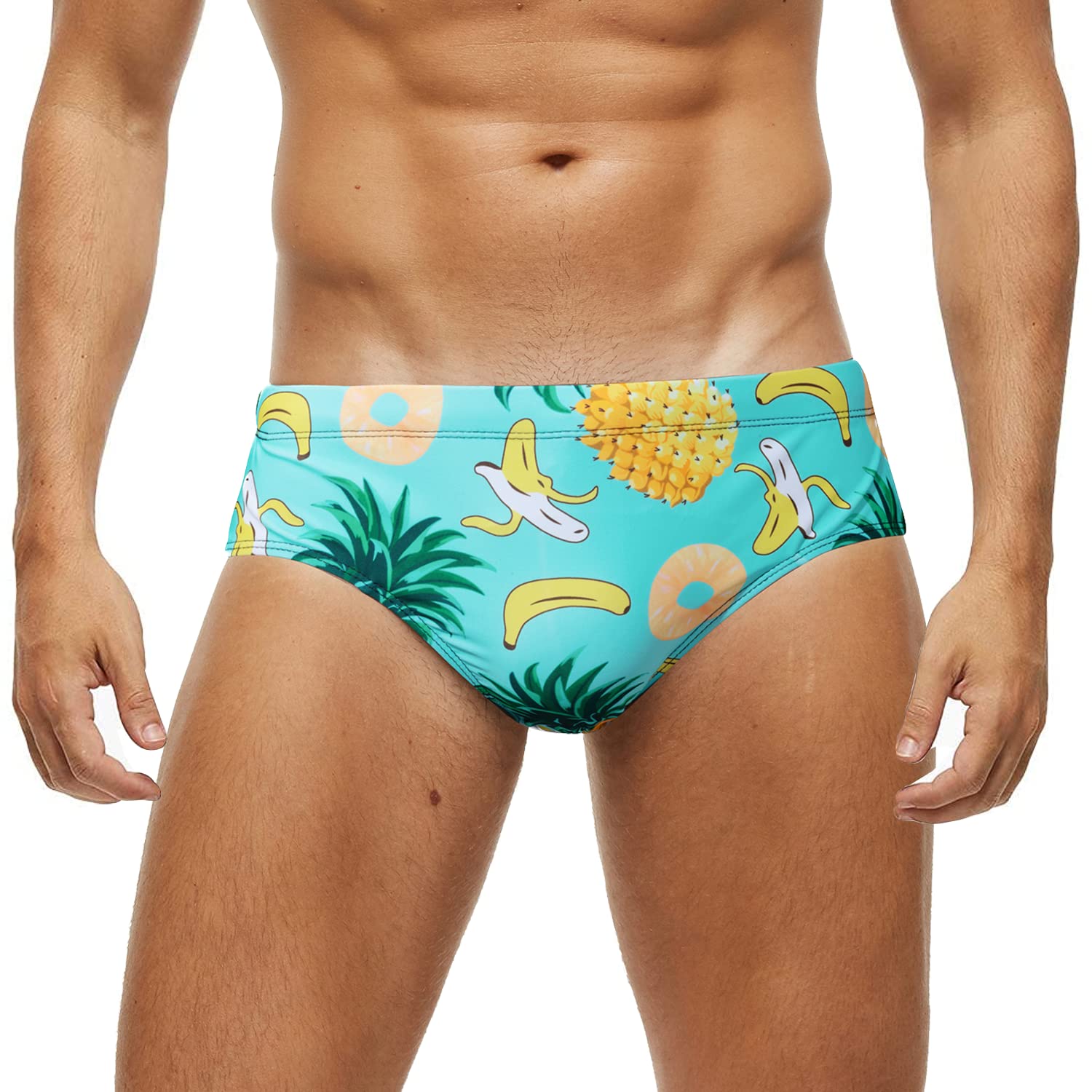 Arcweg Costume da Bagno Uomo con Pad Rimovibile e Coulisse Slip e Parigamba da Bagno Pantaloni Corti Elastico a Vita Bassa Nuoto
