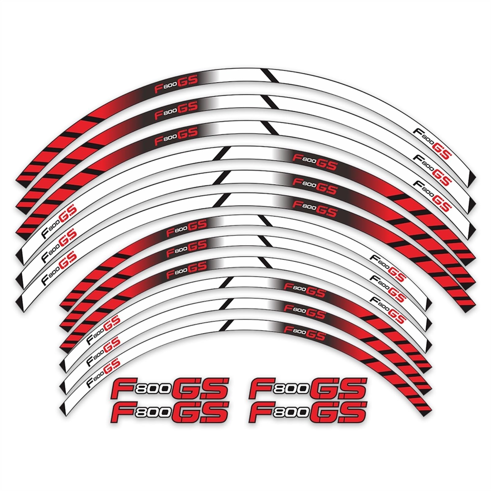 Motorcycle Front Rear Tire Rim Reflective Decals Waterproof Stickers for BMW F800GS F 800GS F800 GS 800 Decorative(Color3)