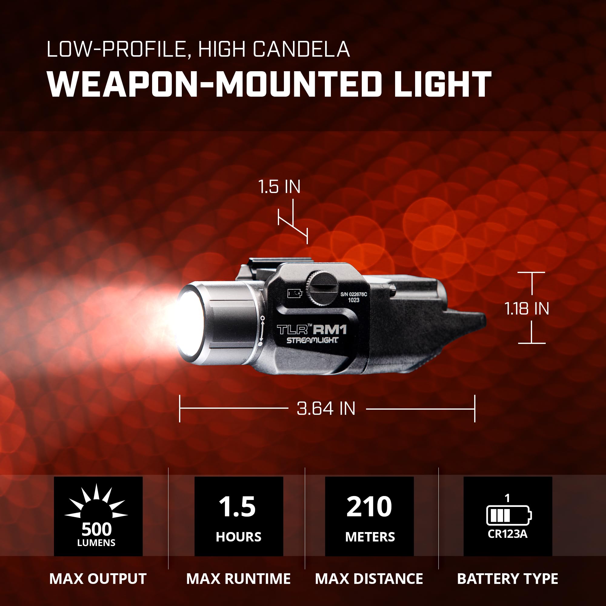 Amazon.com: Streamlight 69441 TLR RM 1 500-Lumen Low-Profile Rail