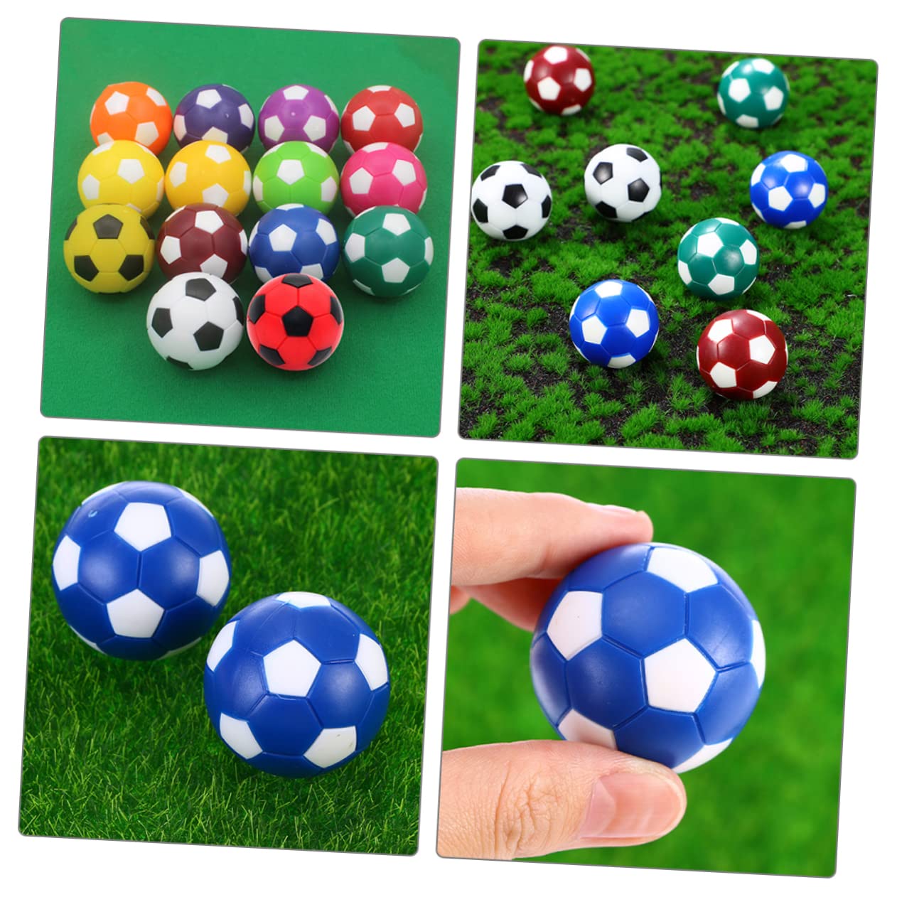 balacoo 12pcs Table Football Machine Ball Football Table Soccer Replacement Balls Soccer Game Tabletop Multiple Plastic