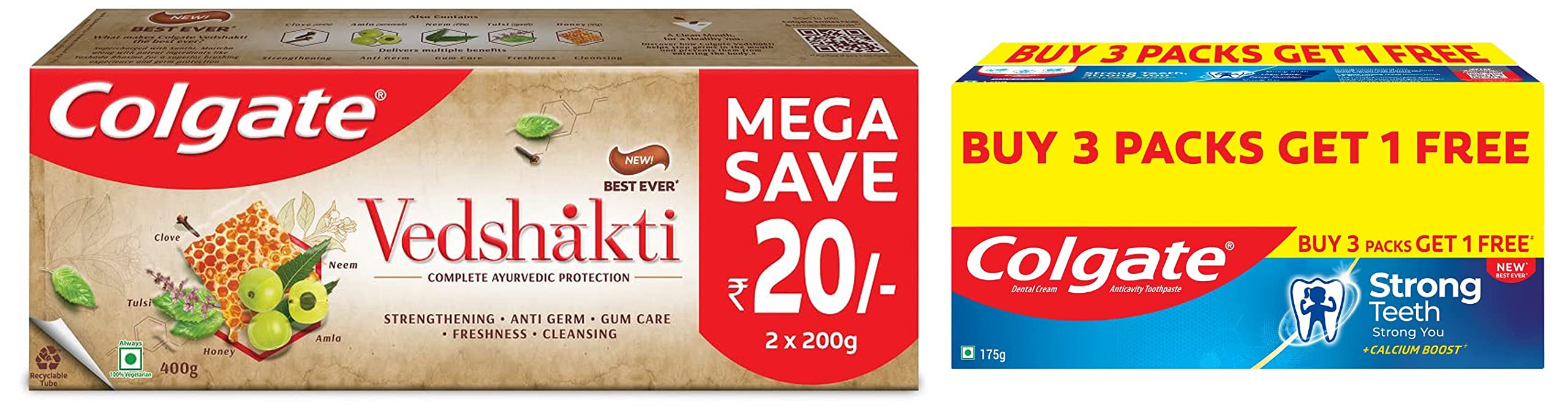 See full amazon price history chart for Colgate Swarna Vedshakti Ayurvedic Cavity Protection Toothpaste - 400gm & Strong Teeth Cavity Protection Toothpaste, 700gm Saver Pack Colgate Swarna Vedshakti Ayurvedic Cavity Protection Toothpaste - 400gm & Strong Teeth Cavity Protection Toothpaste, 700gm Saver Pack (B0B9XQHM9X) Amazon Price History, Amazon Price Tracker