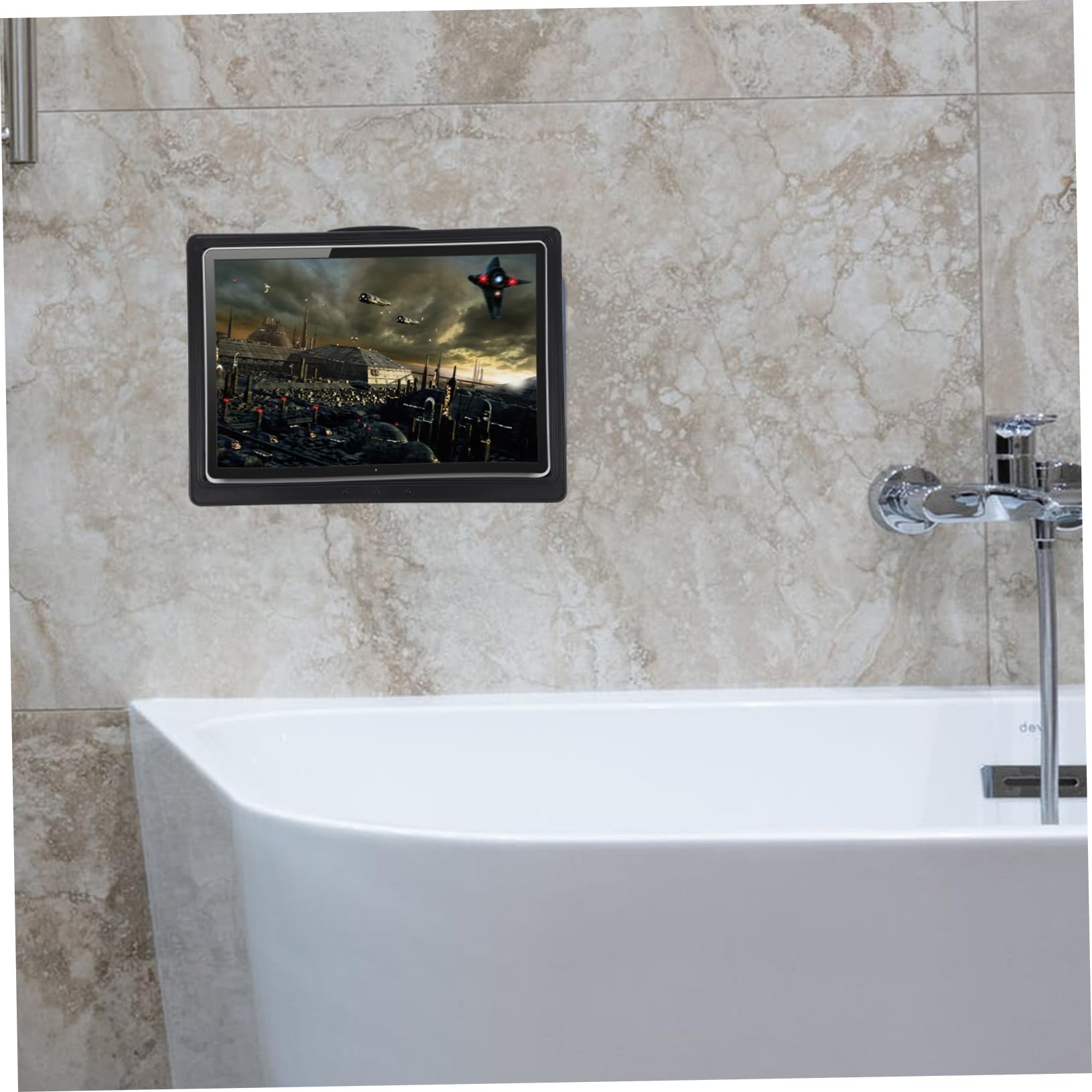 SHINEOFI Supporto Per Telefono Da Doccia Custodia Per Tablet Da Bagno Design Anti-foratura Guarnizione Protettiva Touch Screen Flessibile