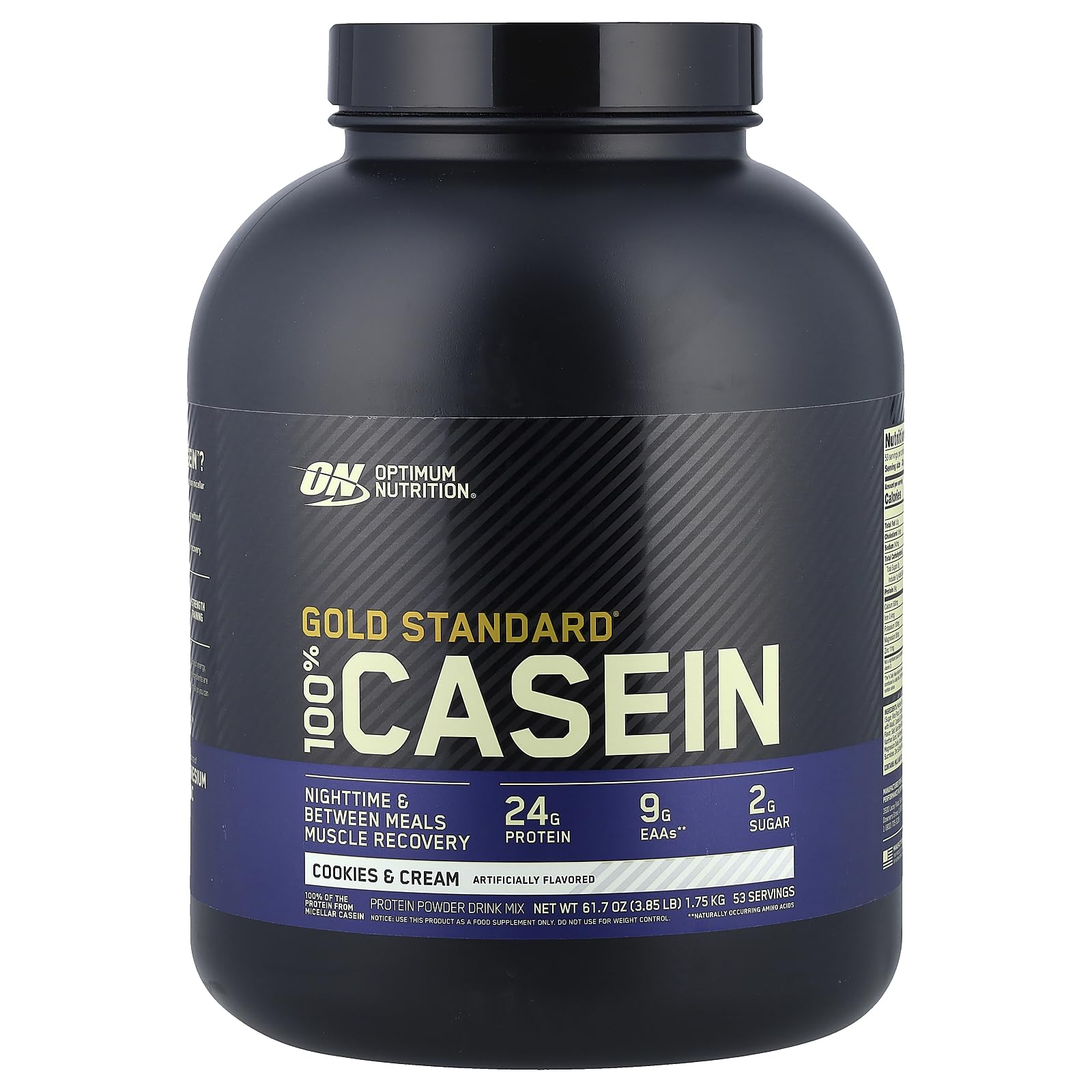 Optimum Nutrition 100% Casein,Cookies &amp; CRM, 4.0 LB