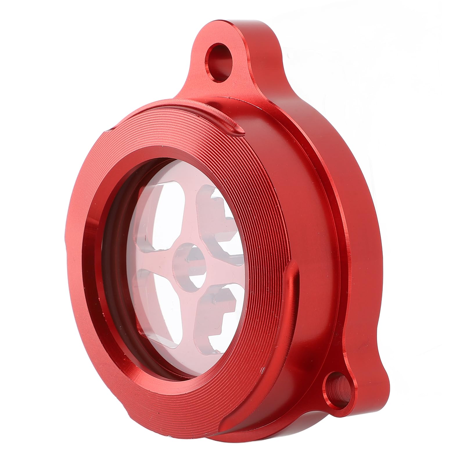 Coperchio filtro olio Torvex, tappo filtro motore trasparente e protezione protettiva compatibile con alloggiamento in alluminio CNC 700 700R (Red)
