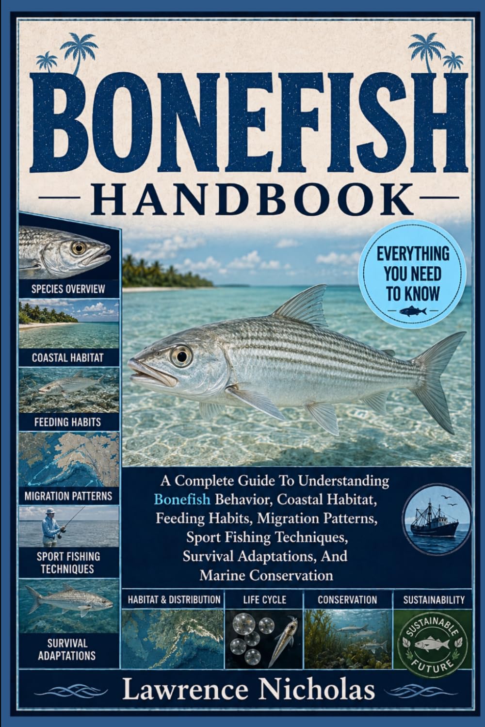 BONEFISH HANDBOOK: A Complete Guide To Understanding Bonefish Behavior, Coastal Habitat, Feeding Habits, Migration Patterns, Sport Fishing Techniques, Survival Adaptations, And Marine Conservation
