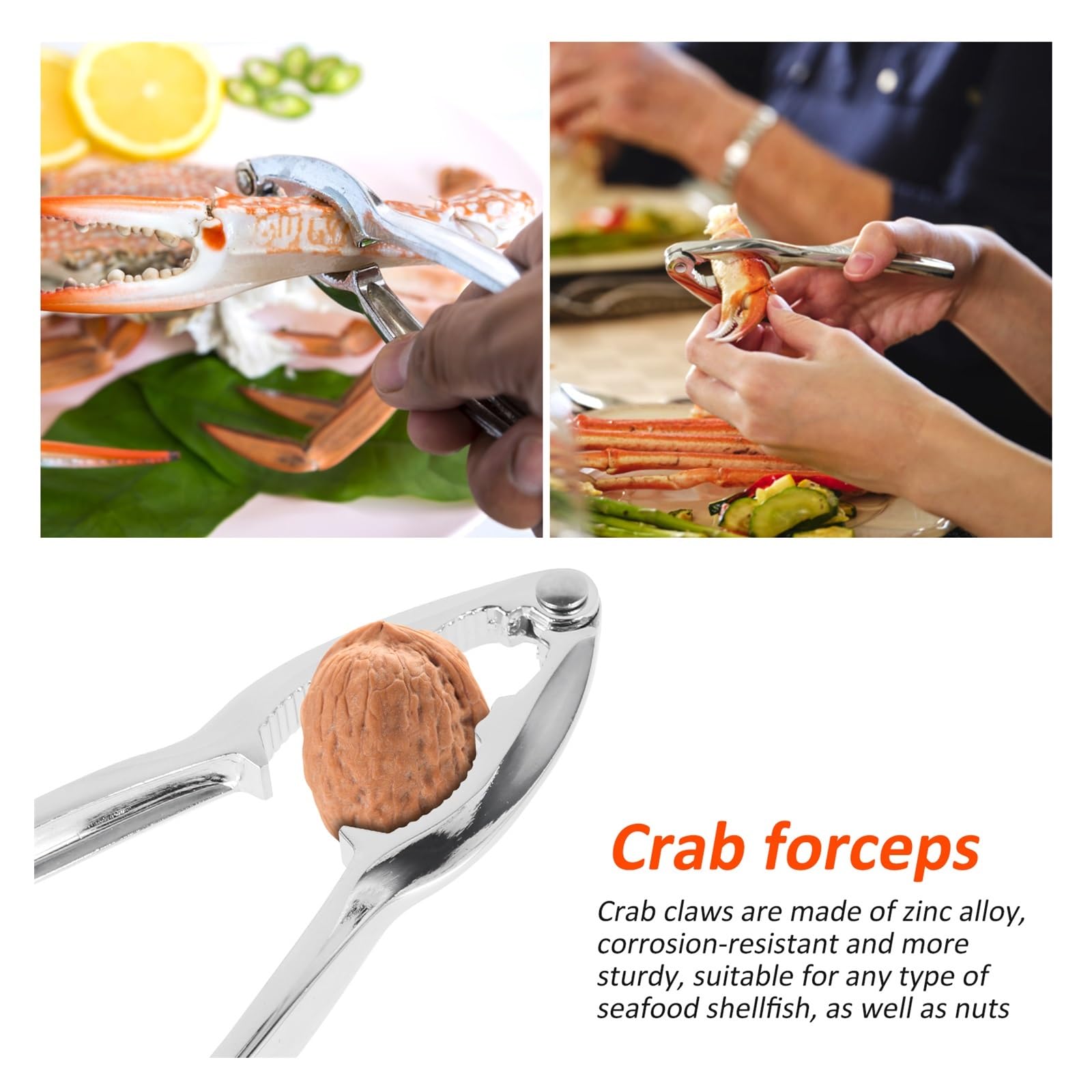 Juego de Herramientas Profesionales para mariscos, 16 Uds., ergonómico, Galleta de nueces, Cangrejo, Galleta, Tenedor, Tijera, desgranador de Langosta, Accesorio de Cocina