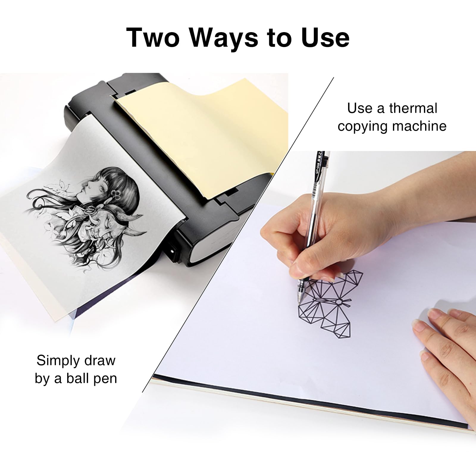 30pcs Tattoo Skin with Stencil Paper - LEAYOKA Including 10PCS Fake Skin and 20PCS Tattoo Stencil Paper for Supplies - Image 4