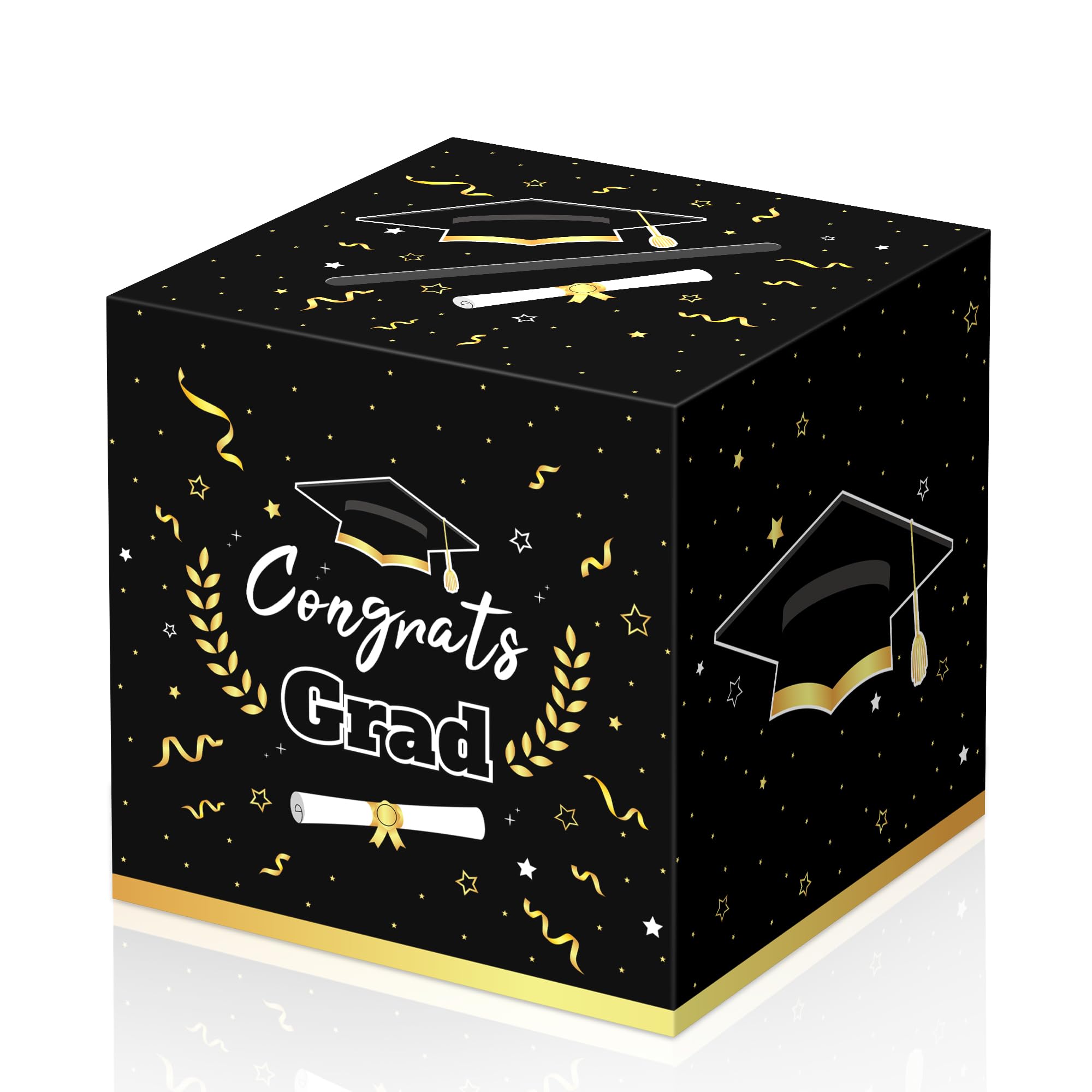Kelool Graduation Card Box 2026 Graduation Decorations 2026 Congrats Grad Card Boxes 9x 9 x 9 inches Gift Cards Box for Graduation Party Favors Decor Supplies Props