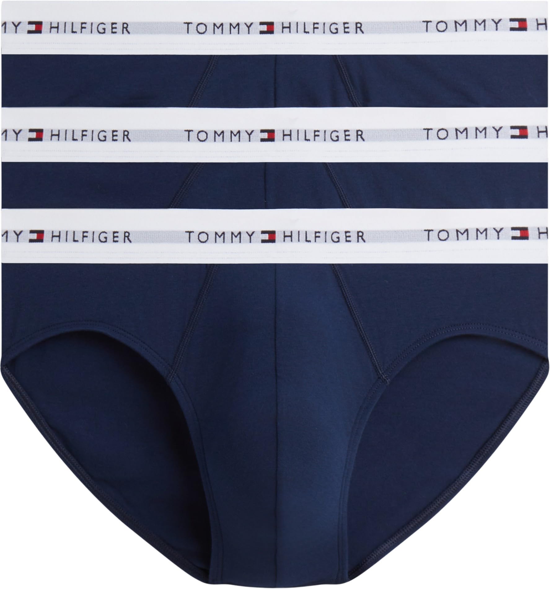 Tommy Hilfiger Men 3P Brief UM0UM03875 Brief, RED (Carbon Navy/Carbon Navy/Carbon Navy), S