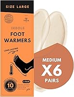 Vista 2 de Insole Foot Warmers Disposable Adhesive 6/30/100 Pairs of All-Natural, Eco-Friendly, Long-Lasting, Heated Foot Insoles, Safe Heated Pads for Shoes