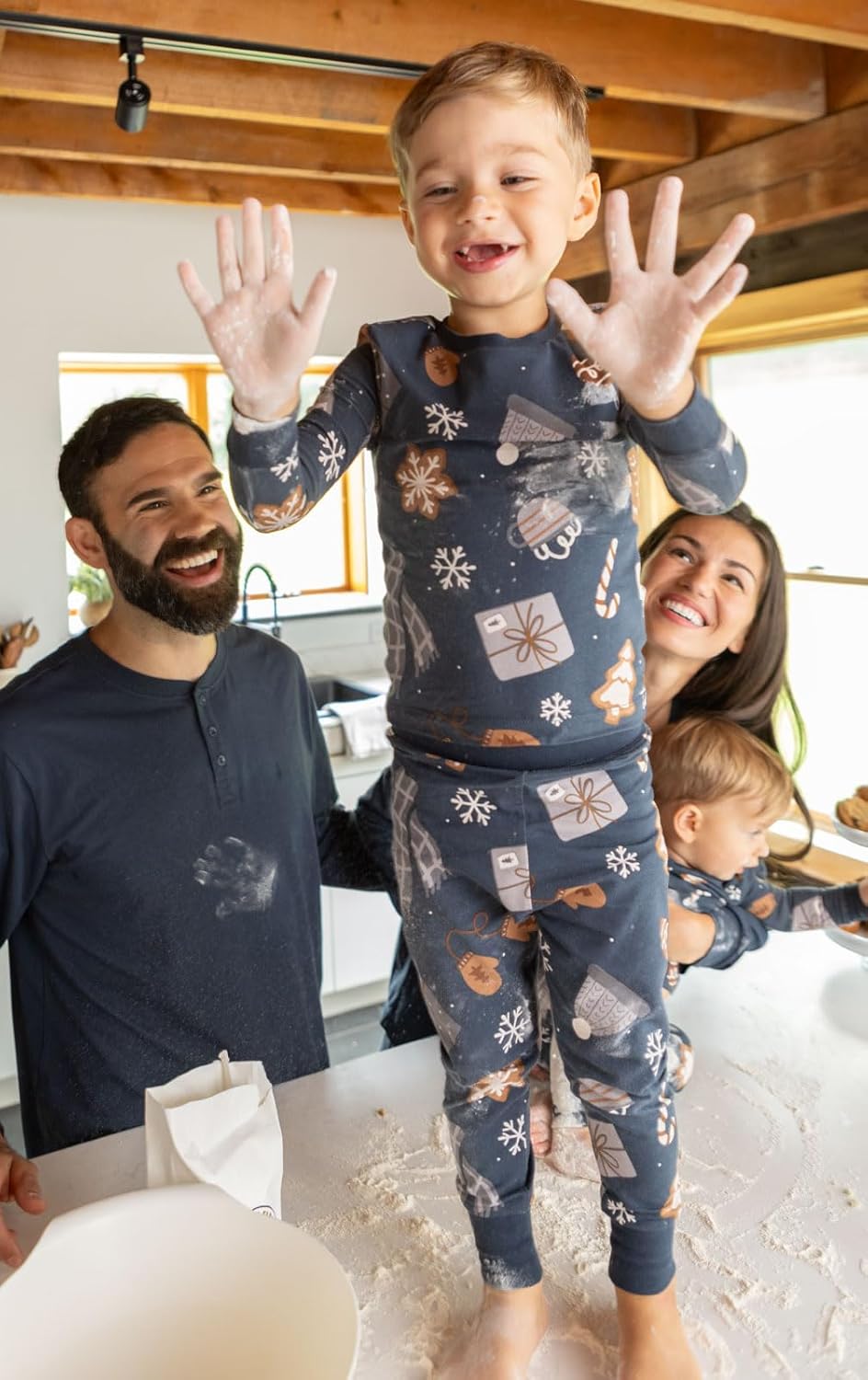 PajamaGram Family Pajamas Matching Sets - Family PJs, Red & Blue Plaid - Image 2