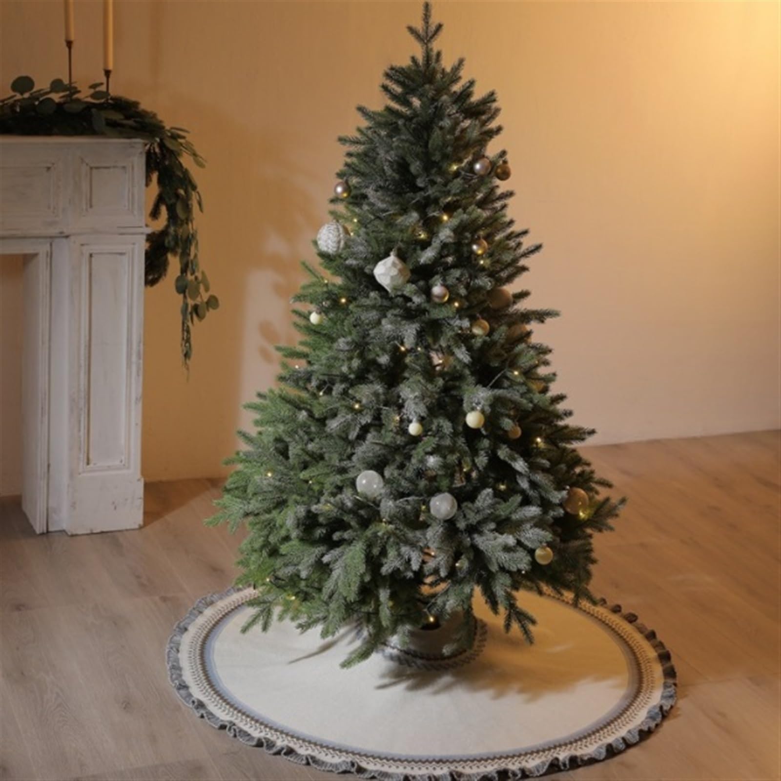 Weihnachtsbaum Rock, Strickender Weihnachtsbaumrock 48 Zoll Dick Rustikal Für Weihnachtsdekoration Decke Weihnachtsbaum(B)