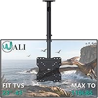 Vista 1 de WALI - Soporte de techo ajustable compatible con la mayoría de pantallas LED, LCD, OLED y plasma de 23 a 43 pulgadas, hasta 110 libras, agujeros