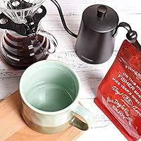 Vista 67 de Bosmarlin Large Stoneware Coffee Mug, Big Tea Cup for Office and Home, 21 Oz, Dishwasher and Microwave Safe, 1 PCS (Geometry-Green)