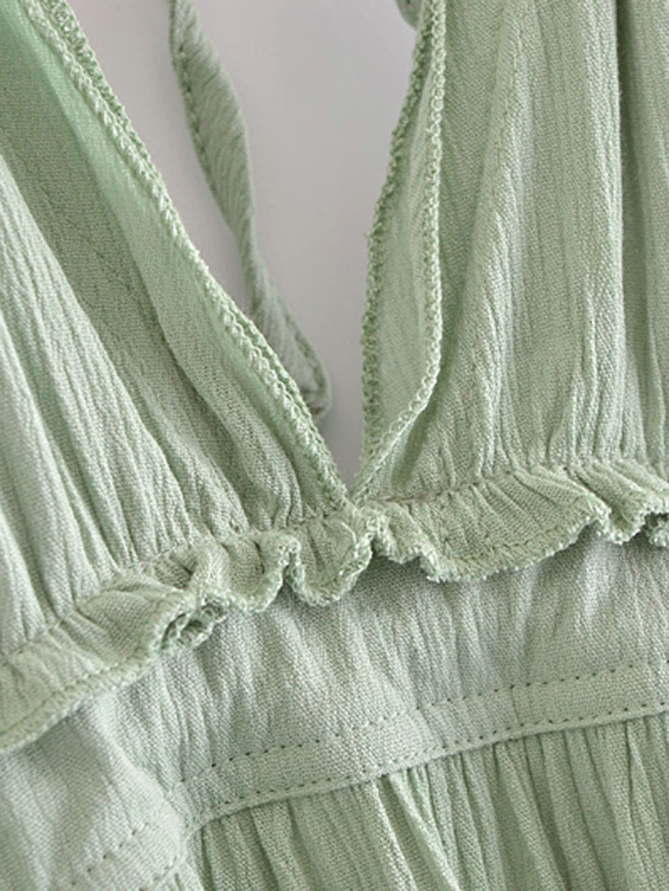 linen halter dress white Thomasina Linen Halter Dress White