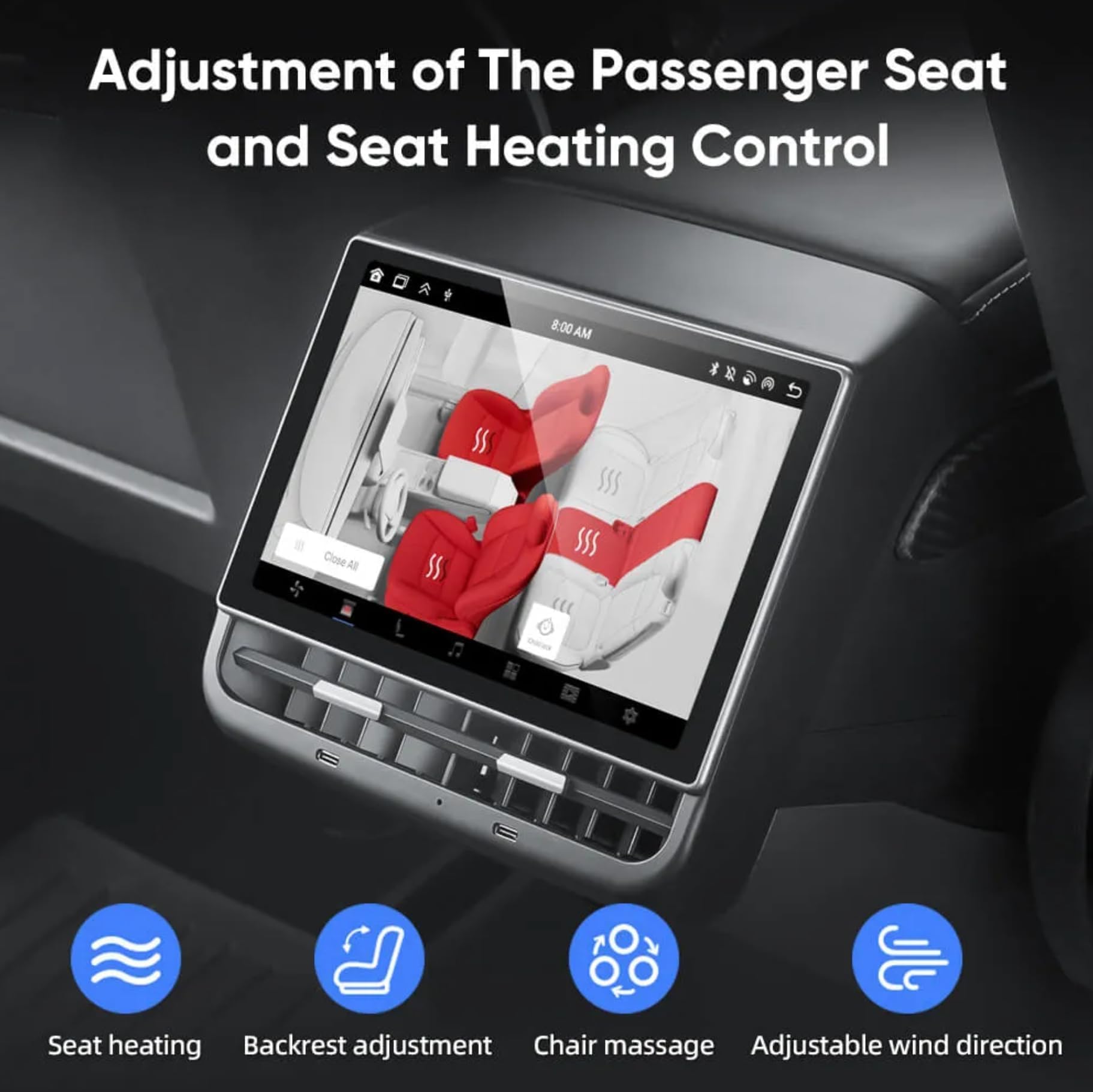 Amazon.co.jp: SNKOL 8.7インチ リアディスプレイスクリーン Tesla