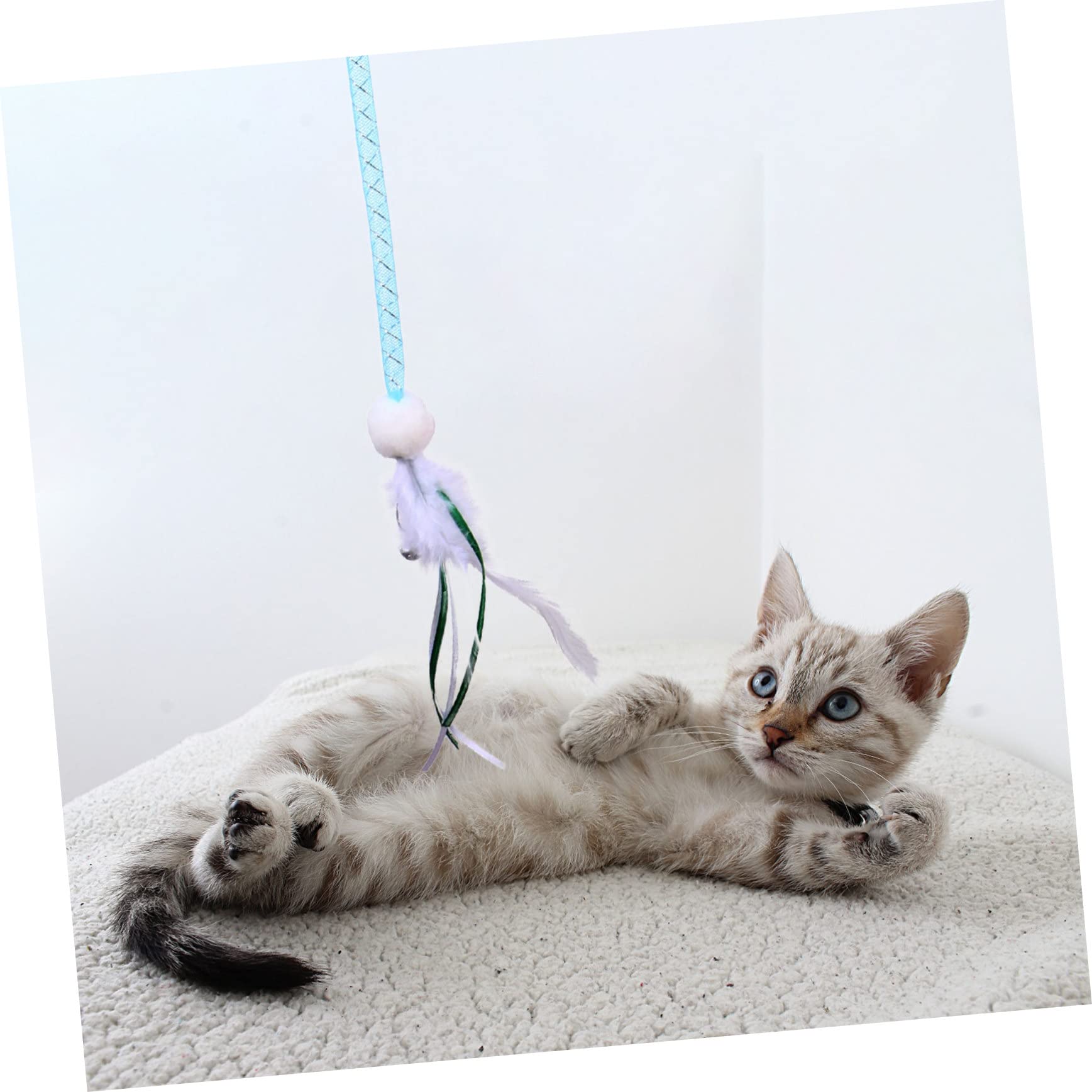 Yardwe Lot De 3 Jouets Interactifs pour Chat avec Clochette Et Ligne Rétractable
