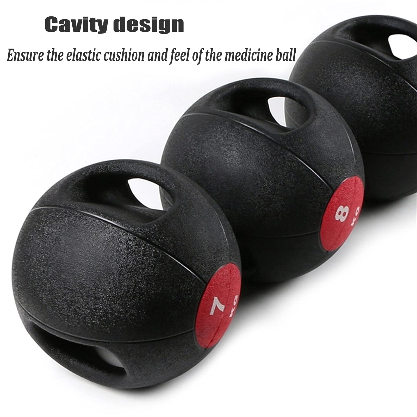 Pelota Medicinal Bola De Medicina Binaural, Gimnasio para El Hogar Equilibrio De Equilibrio De La Fuerza del Entrenamiento De La Fuerza De La Fuerza del Núcleo, 3KG/4KG/5KG/6KG/7KG/8KG/9KG/10KG