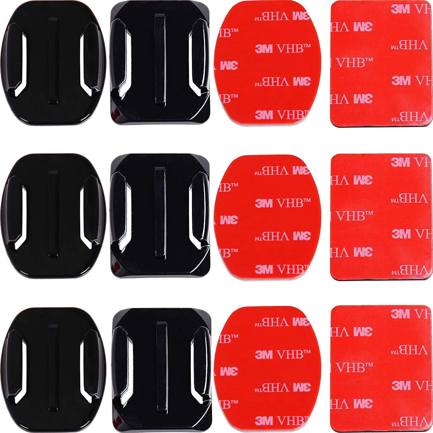 VERSCOS Curved & Flat Adhesive Mount 3M Sticker Paster Sticky for GoPro Hero 1 2 3 4 5 6 7 8 Black Silver White GoPro Max Session Fusion AKASO Action Camera