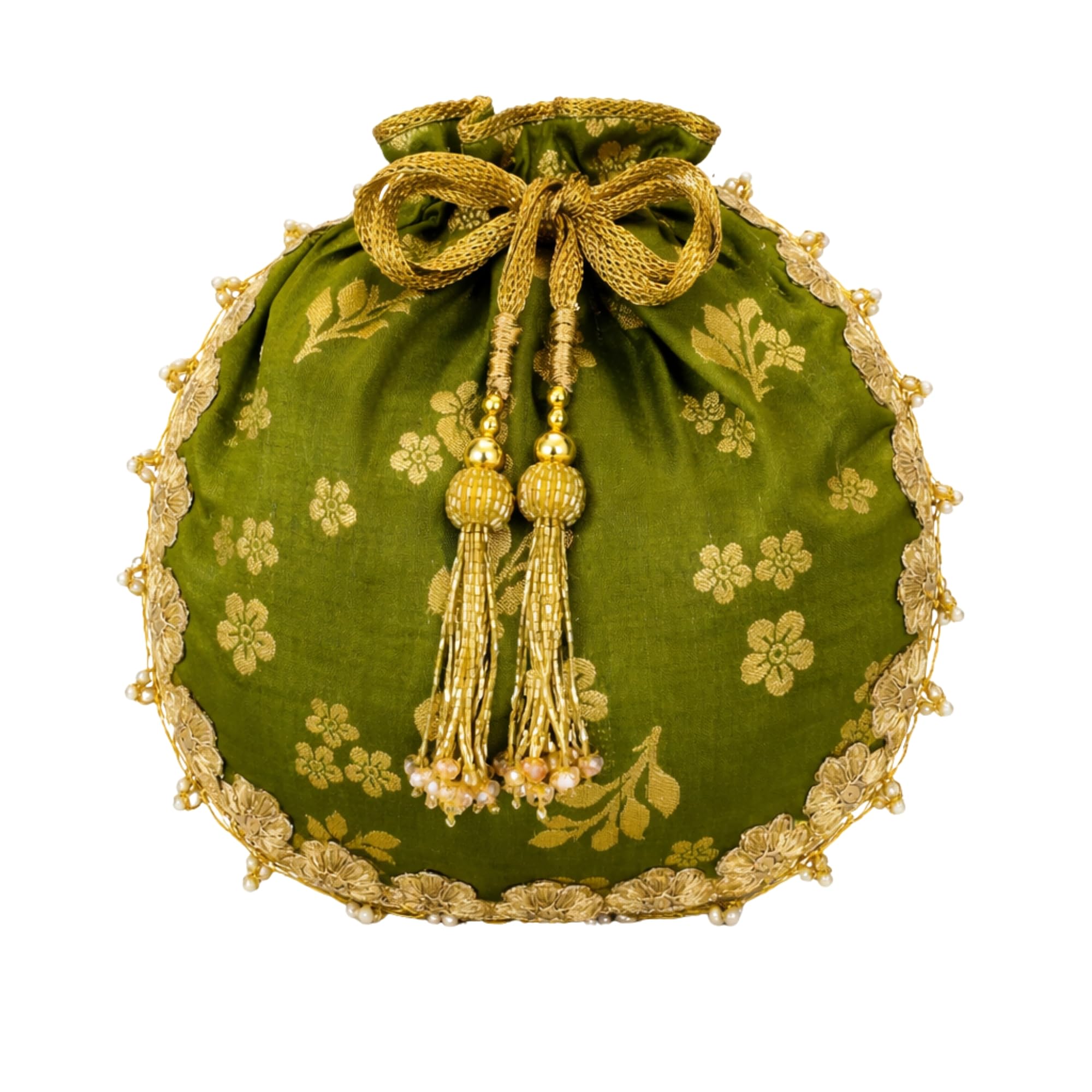 Single Bridal Potli Bag | Drawstring Potli Purse for Wedding Return Gift, Festive Goody Bag and Bridal Accessories-image-43