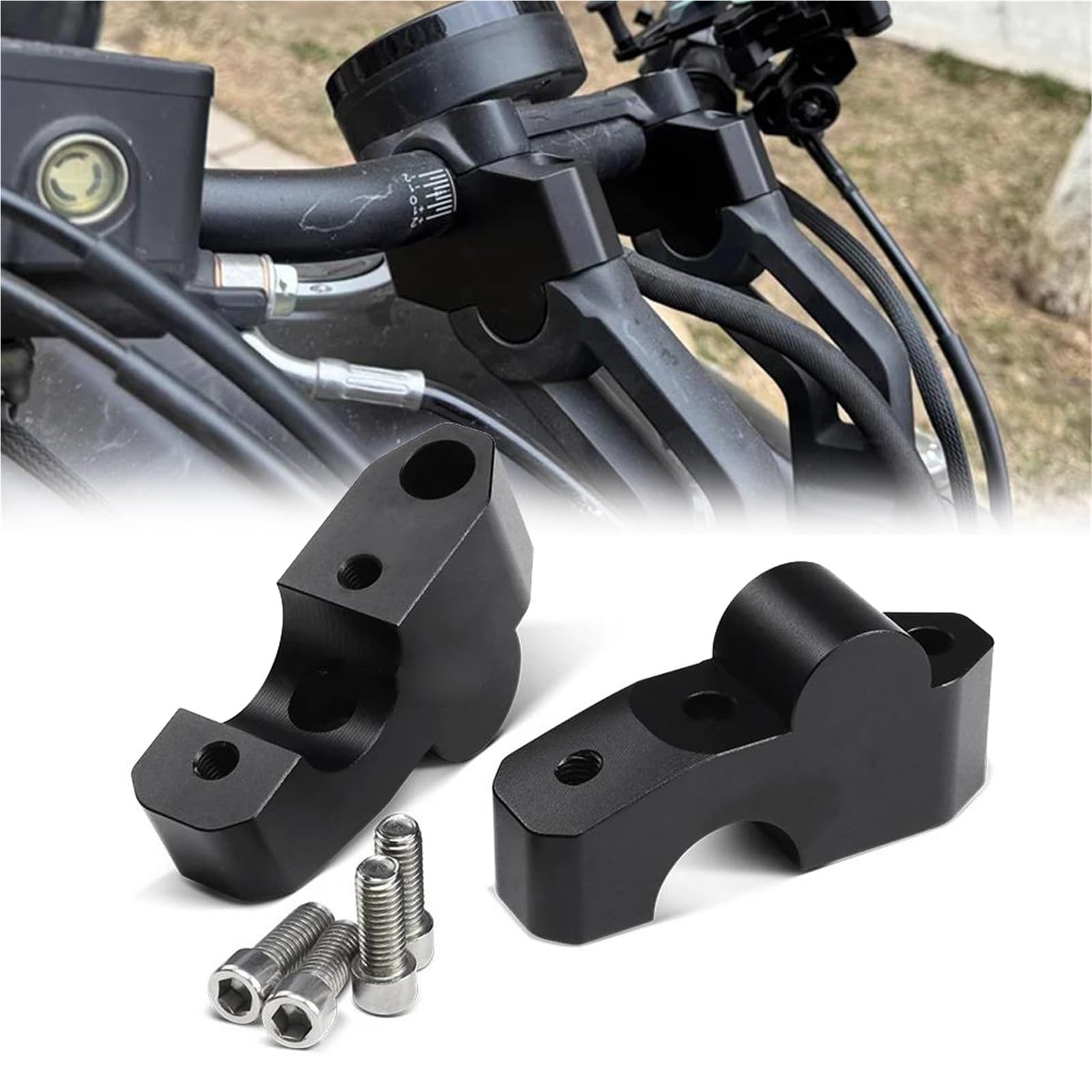 Guidon arrière déplacé Voge CU525 rehausseur et pince CNC moto