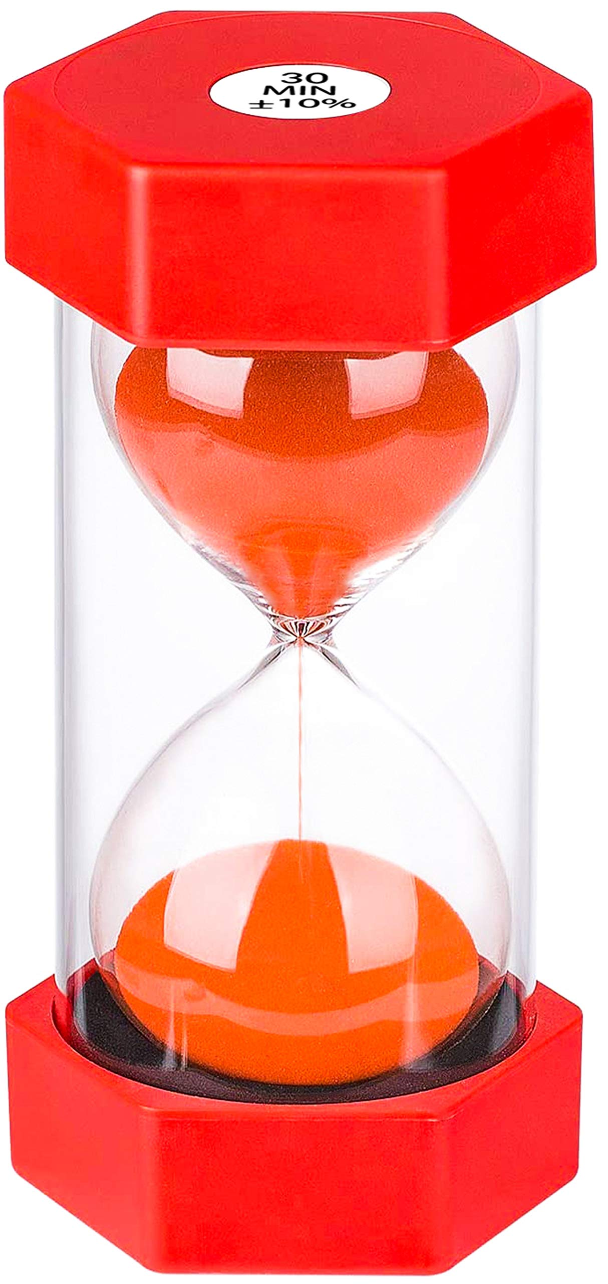 SuLiao Hourglass Sand Timer 30 Minute: Plastic Sand Clock，Large Red Sand Watch 30 Min,Reloj De Arena 30 Minutos,Hour Glass Color Sandglass for Kids, Games, Classroom, Kitchen, Decoration