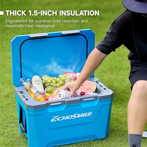 Miniatura 7 de EchoSmile Refrigerador portátil 35L37qt, caja aislada al aire libre del pecho del hielo