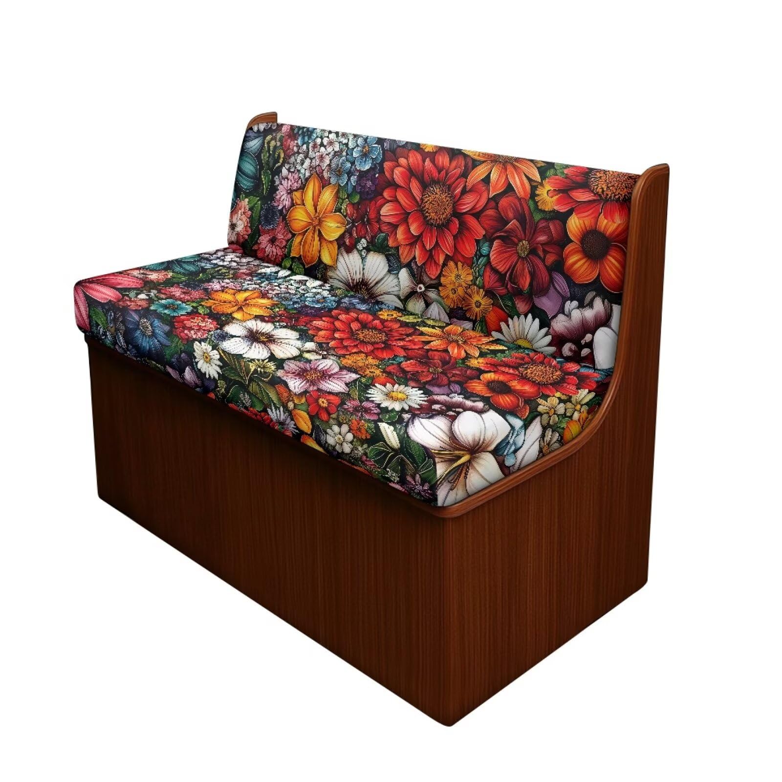Reanaysto Rv Dinette Cushion Covers Set of 2 Dahlia Flower Stretchable Loveseat Sofa Fuiniture Protector 1 Bench Cover & 1 Backrest Cover Camper Couch Cover