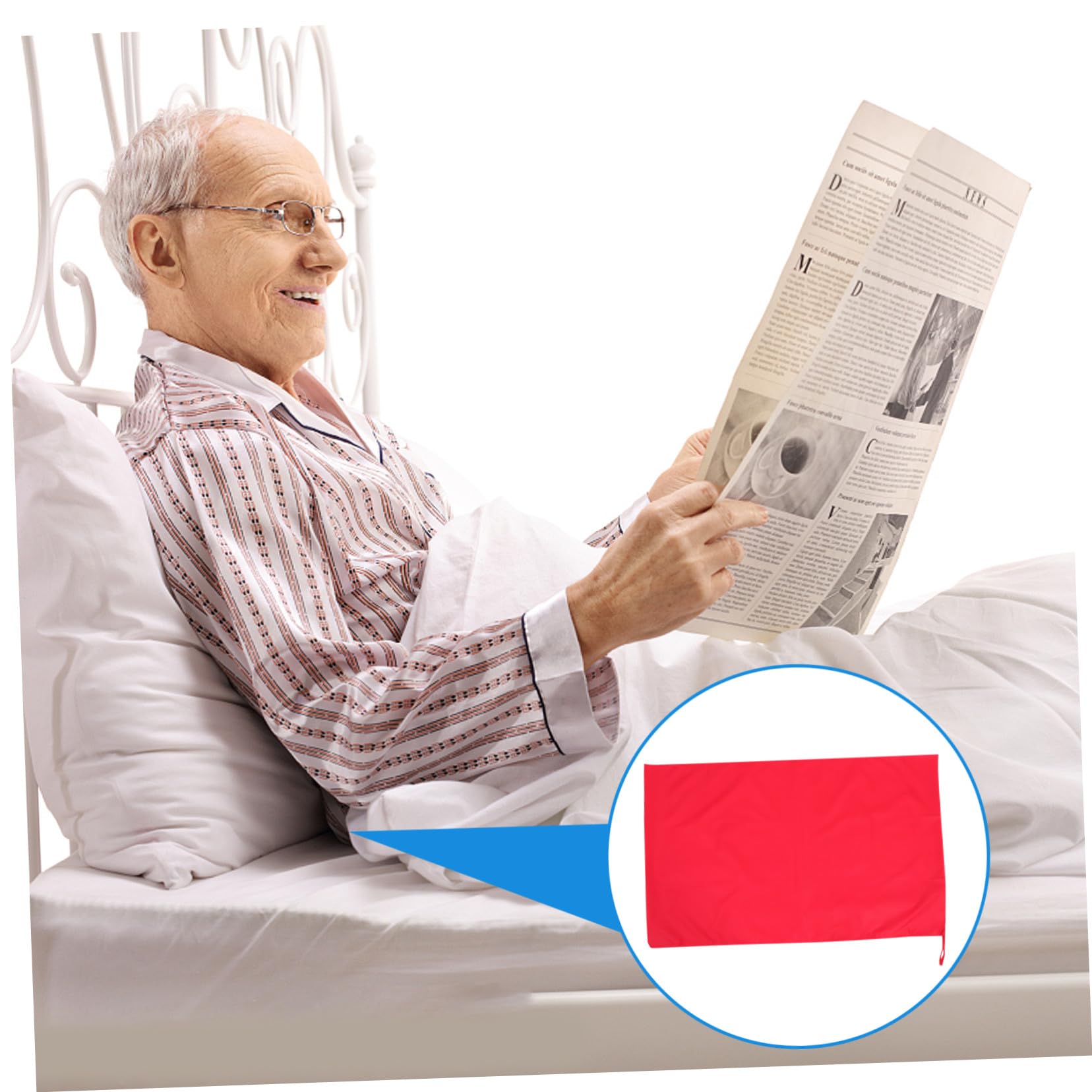 PLAFOPE Telo Scivolante per Pazienti Anziani e Allettati in Poliestere Rosso, Multiuso e Riduce L’attrito, Ausilio per Caregiver per Facilitare Trasferimento la Rotazione