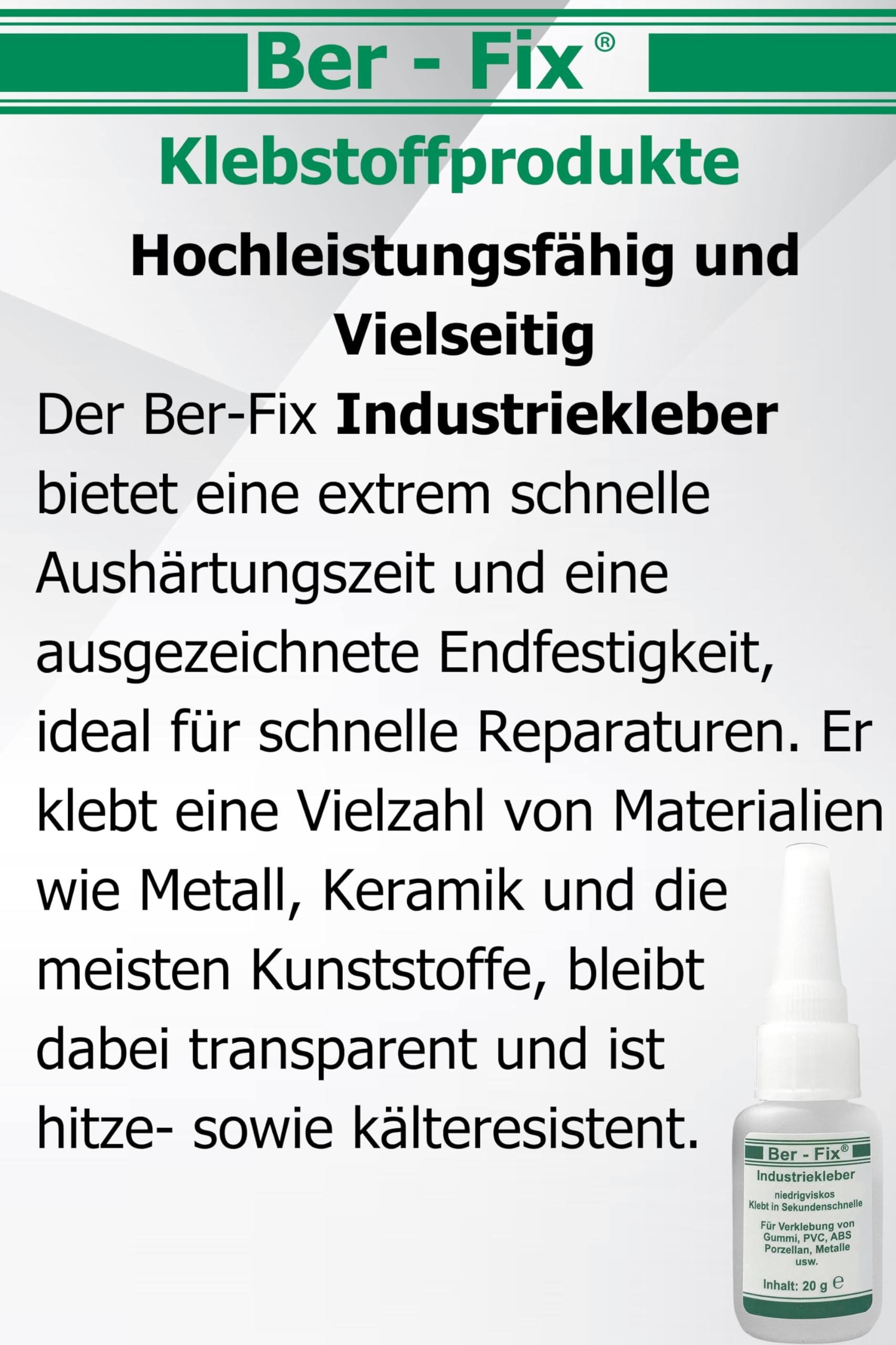 Ber-Fix Juego de relleno M – Adhesivo de soldadura de Berlín de 2 x 20 g pegamento industrial y 2 x 30 g granulado blanco, 1 x 30 g negro 2 k pegamento extra fuerte metal plástico PVC ABS PLA + 6