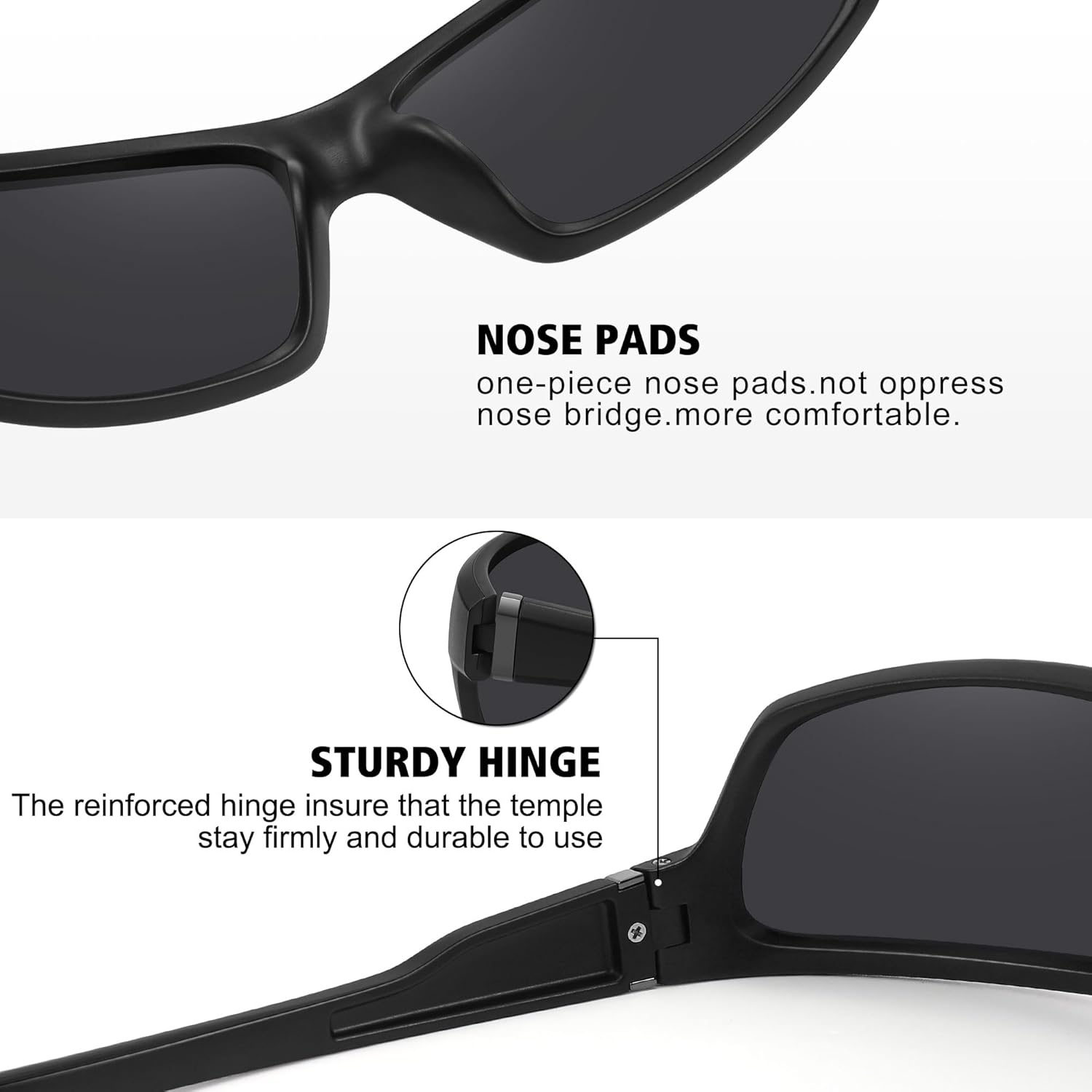 MEETSUN Polarized Sports Sunglasses for Men Women Wrap Around Driving Cycling Golf Fishing Sun Glasses UV400 Protection - Image 6