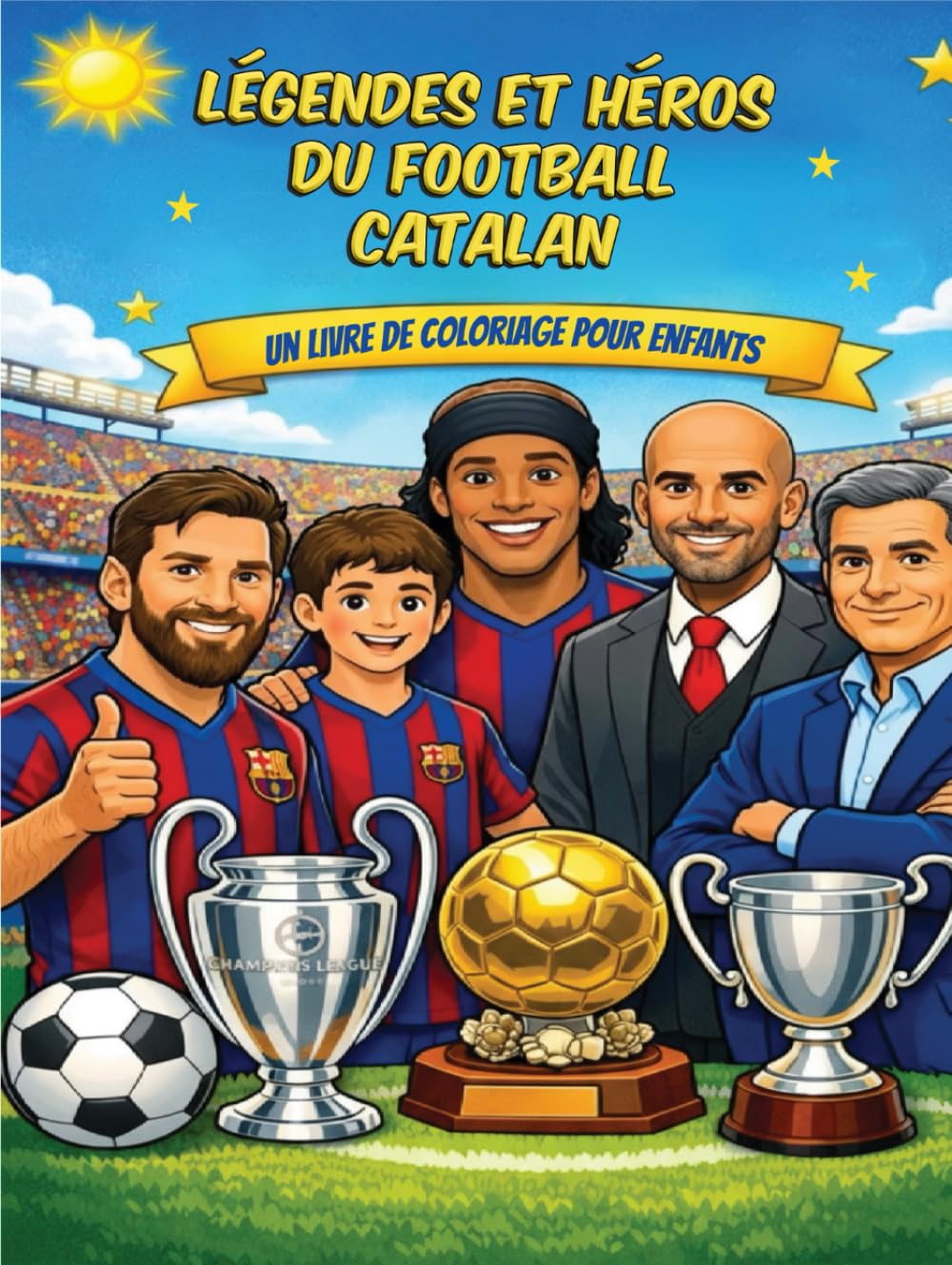 Légendes et héros du football catalan: un livre de coloriage pour enfants