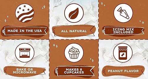 Miniatura 6 de Puppy Cake Cake and Ice Cream Dog Kit de pastel de cumpleaños natural esponjoso y húmedo con mantequilla de maní, tu elección de mezcla de helado,