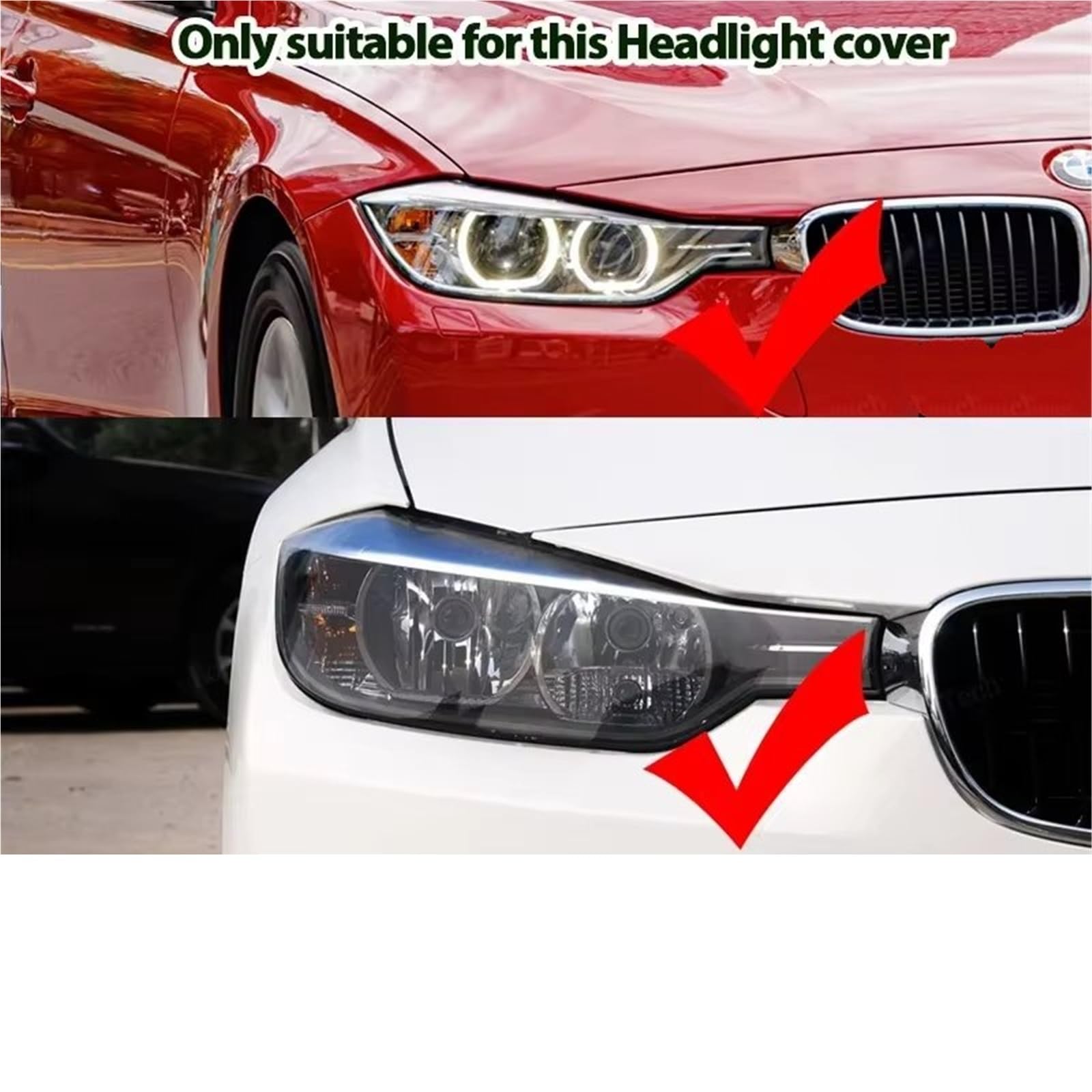 Copriobiettivo Trasparente Per BMW Serie 3 F30 F31 F35 2013-2015 Coprifaro Anteriore In Vetro Per Auto Paralume Trasparente Lenti Fanali(Sinistra)