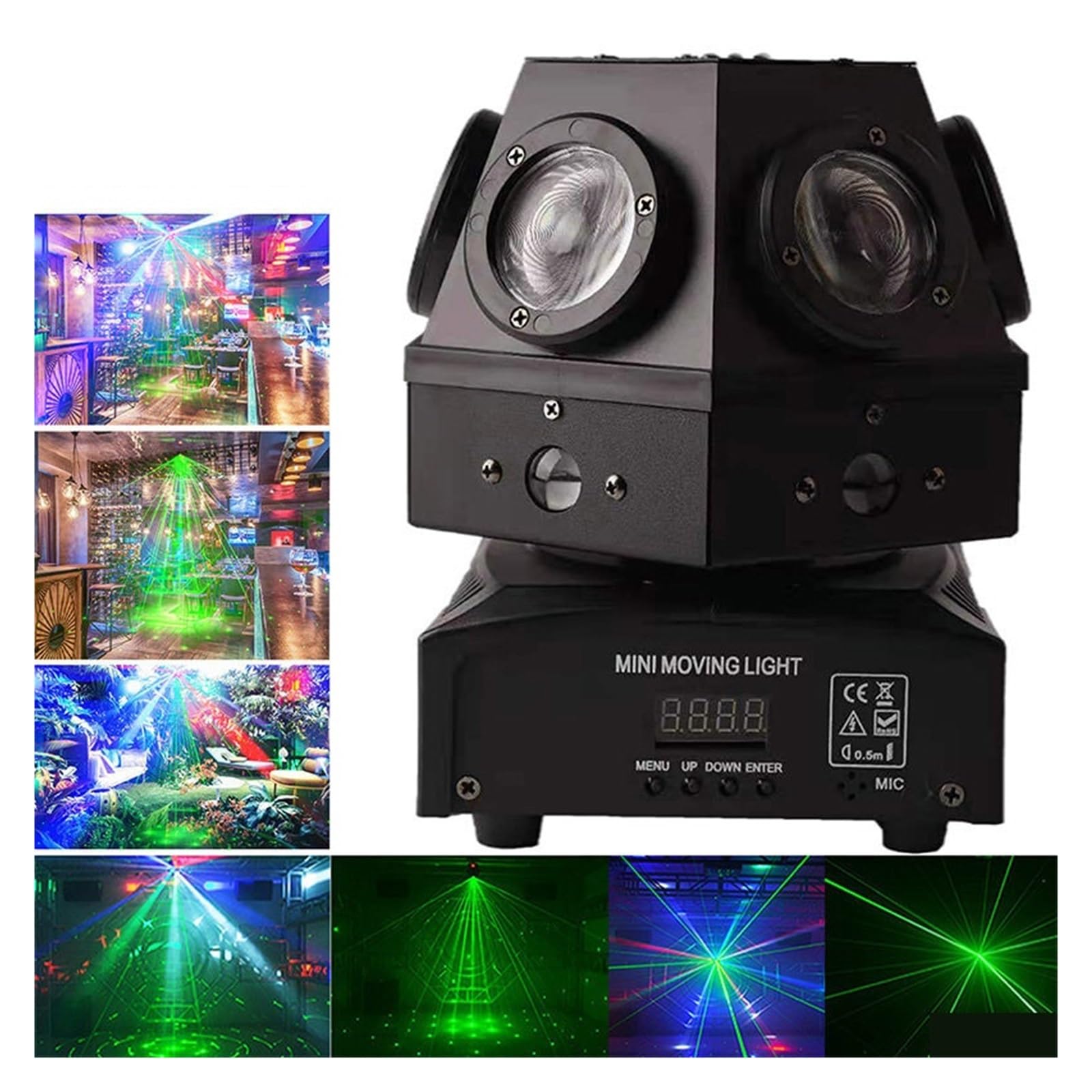 Profesjonalne świąteczne światła sceniczne Beam DJ Disco LED Strobe Party Light DMX512 Dźwięk Projektor muzyczny do klubu domowego Na imprezy i do klubów