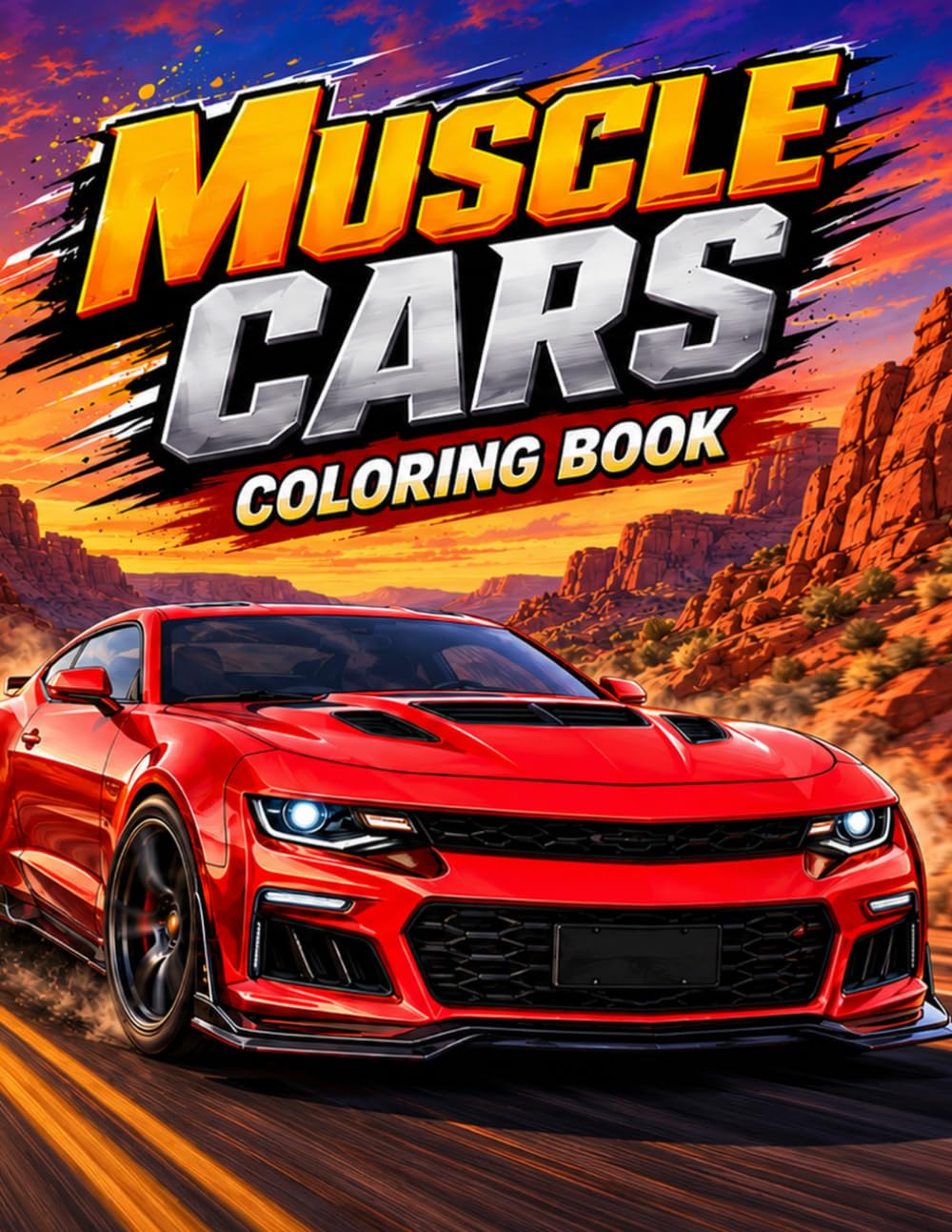 Muscle Cars: Coloring Book