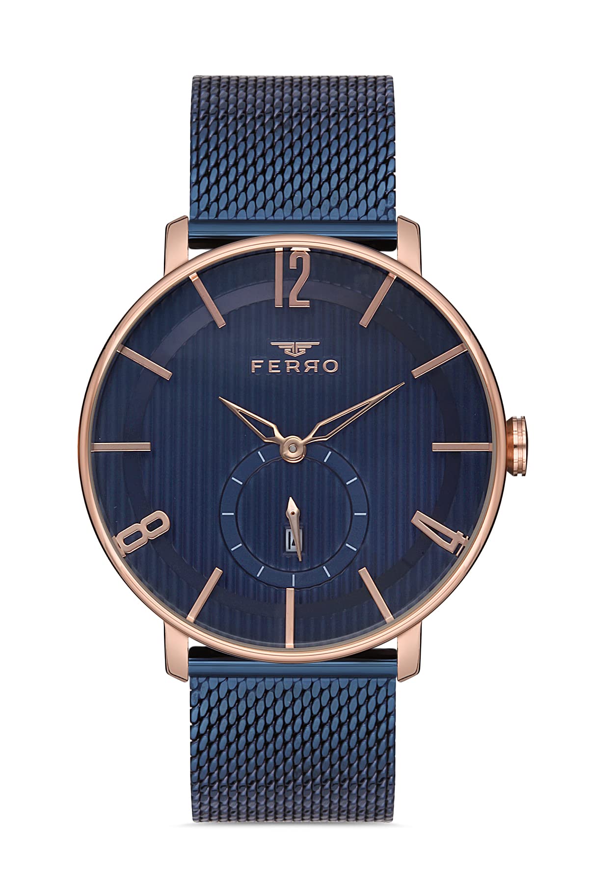 Ferro Analog Blue Dial Mens Watch-F40075C-T (B09RWLD4QW) Amazon Price History, Amazon Price Tracker