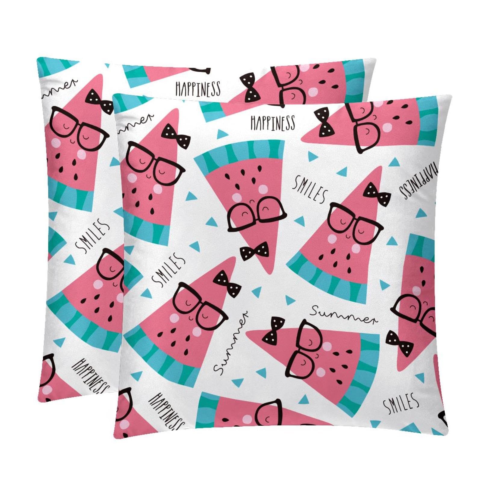 TDGKPZ Cute Watermelon Throw Pillow Covers 2 Pack Cushion Cases Decorative Pillow Cases Home Decor 45x45cm