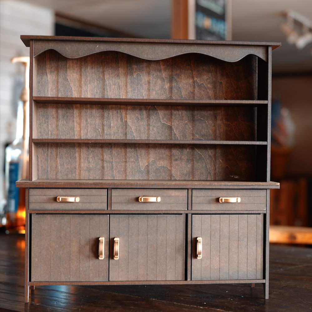 1/6スケールミニチュア家具 食器棚ワイドチェスト 1/6スケール