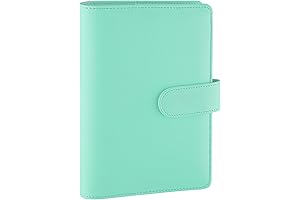 Antner Small Ring Binder, A6 PU Leather Notebook Binder