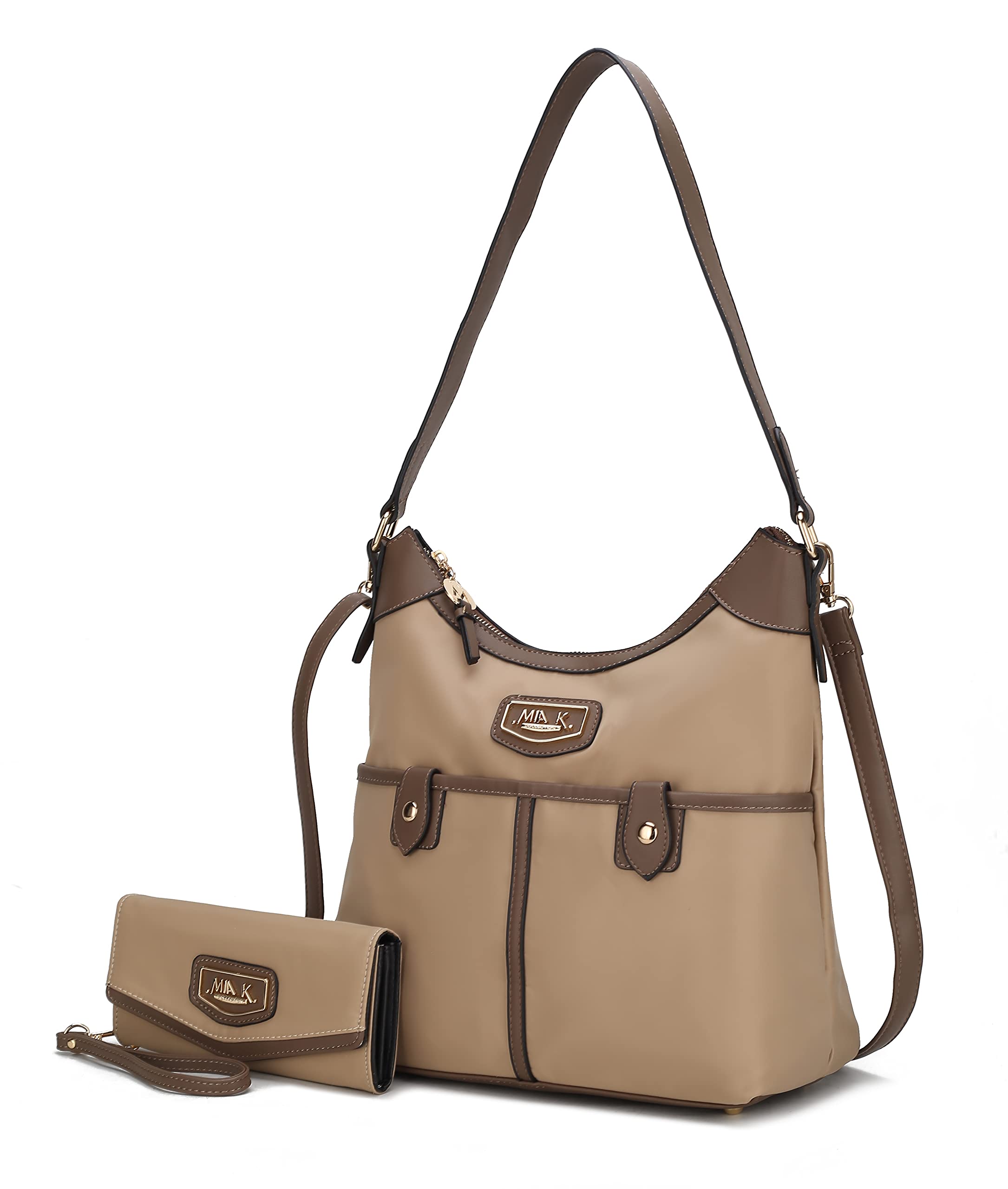 MKF Collection Shoulder Bag for Women, Nylon Handbag Purse, Top-Handle Hobo Bag And Wallet